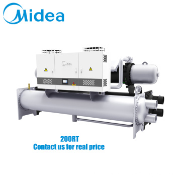Midea inverter water cooled screw chiller 380V-3Ph-50Hz 1561kw parallel dual compressor inverter screw compressor water chiller